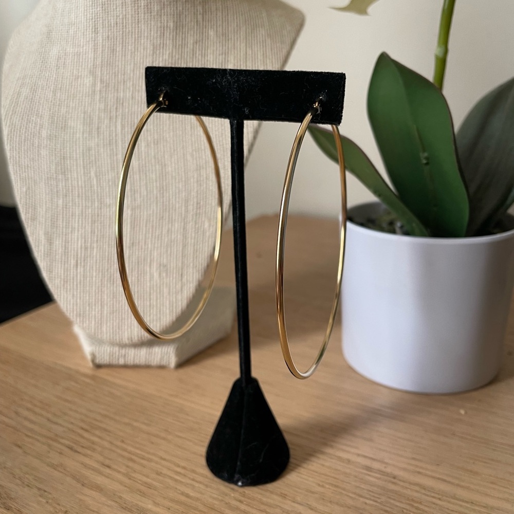 3in Gold Hoops